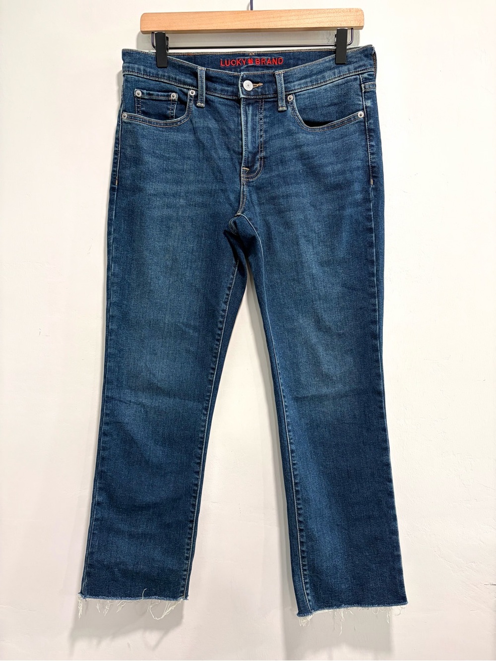 Lucky Brand Sweet Mid Rise Cropped Raw Hem Jeans